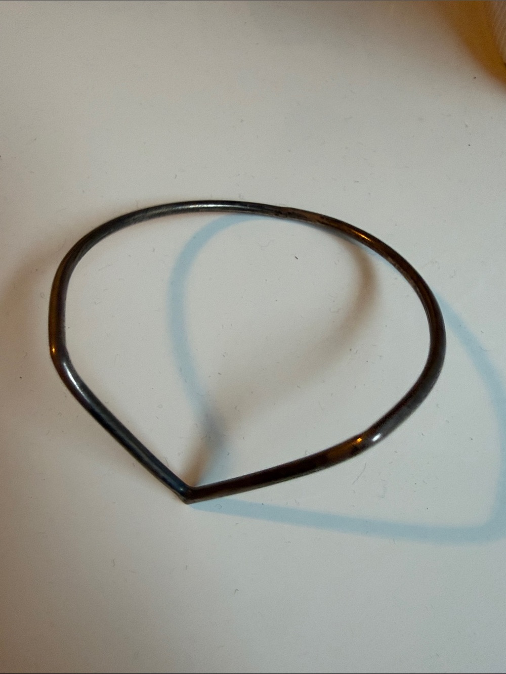 Minimalist Silver Geometric Bangle Bracelet